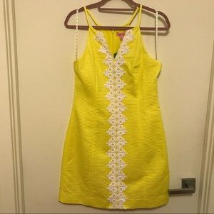 NWT Lilly Pulitzer Pearl Shift Dress Yellow 8